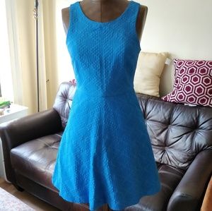 Banana Republic Factory, bright blue, sleeveless, textured midi dress | size 2